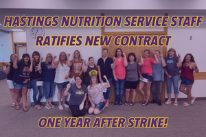  Hastings Nutrition Service Staff With SEIU Local 284 Ratify New Contract 